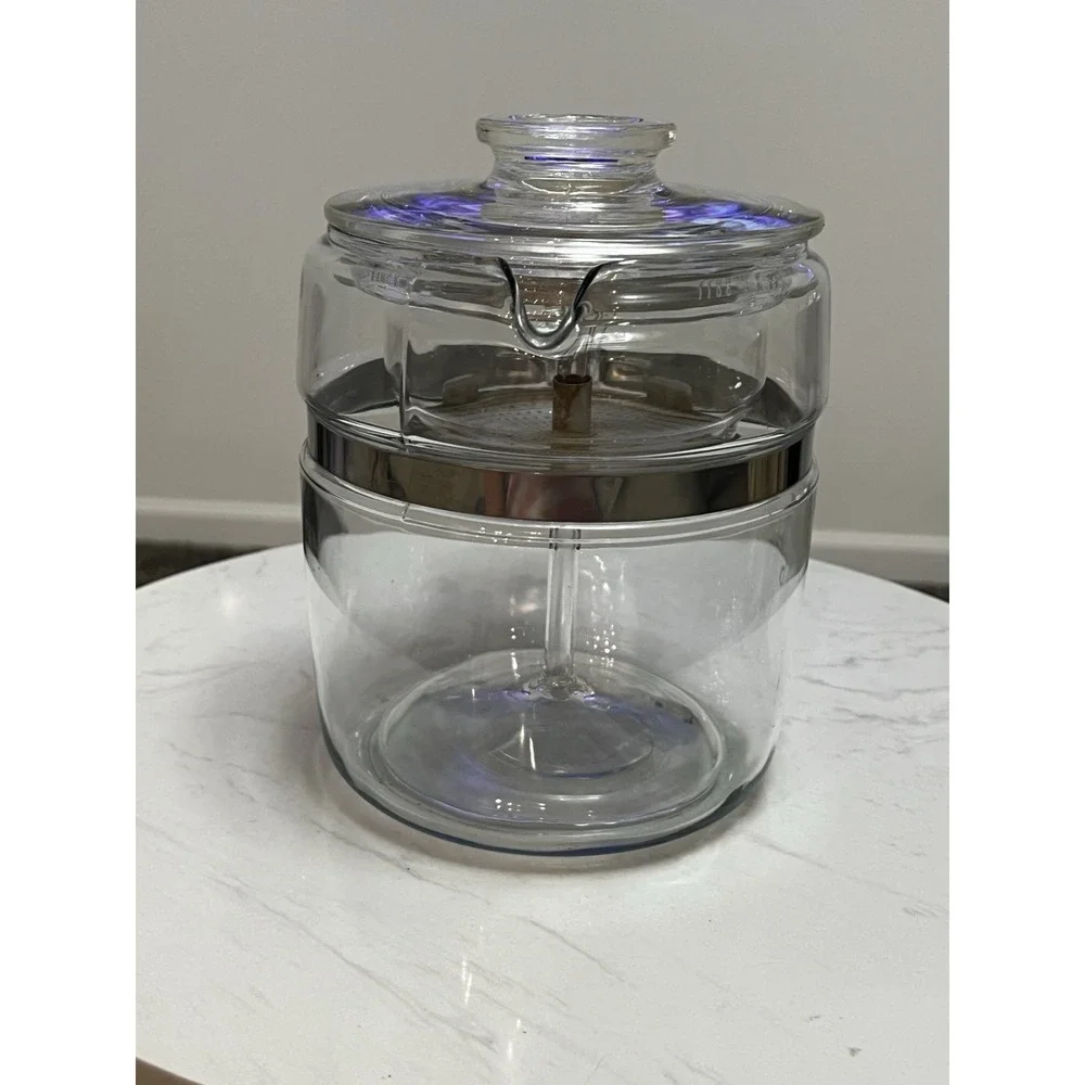 Vintage Pyrex Glass Percolator  Flameware 9‎ Cup  Coffee Pot Maker MCM Kitchen